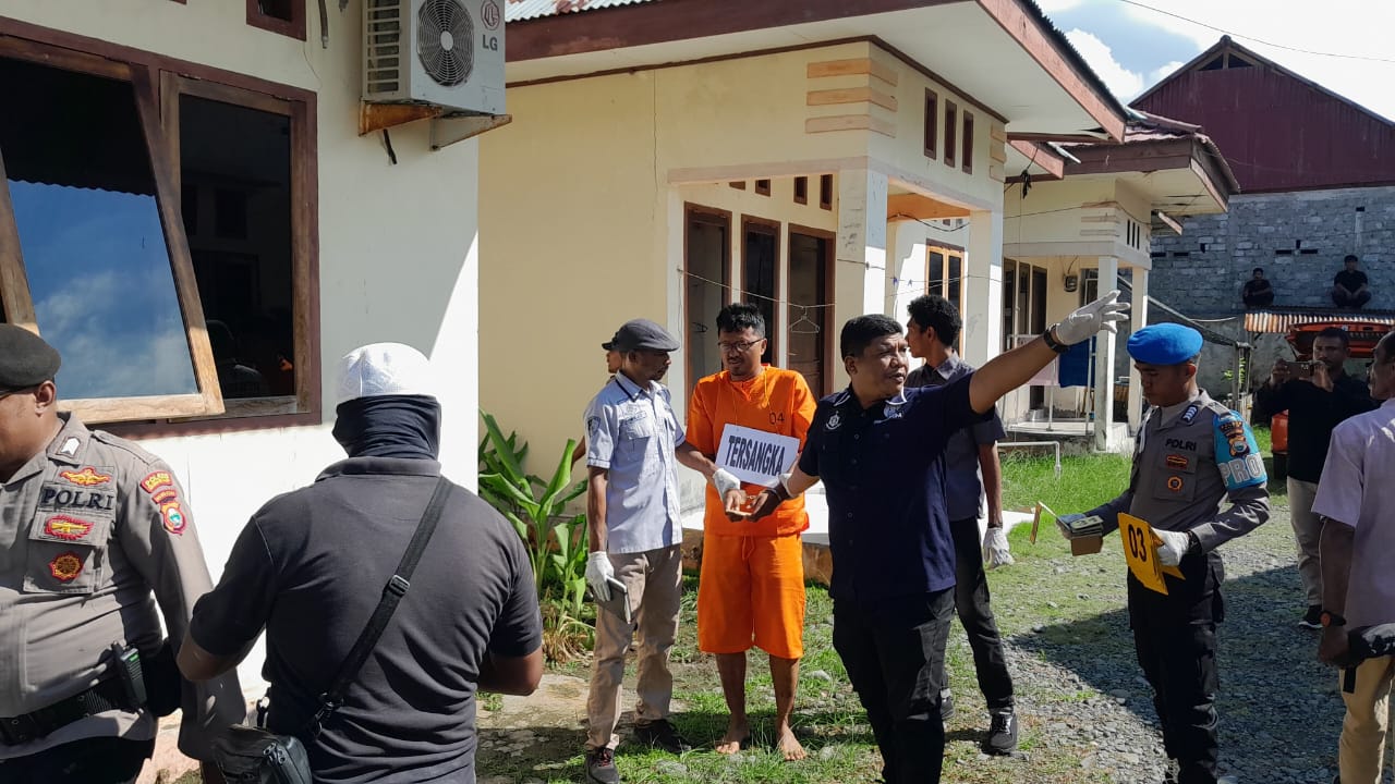 Rekonstruksi Pembunuhan Pegawai BPS Haltim: 33 Adegan Diperagakan