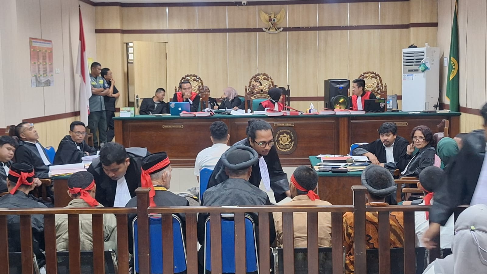 Terdakwa Warga Maba Sangaji Keberatan atas Kesaksian Polisi dalam Sidang di PN Soasio
