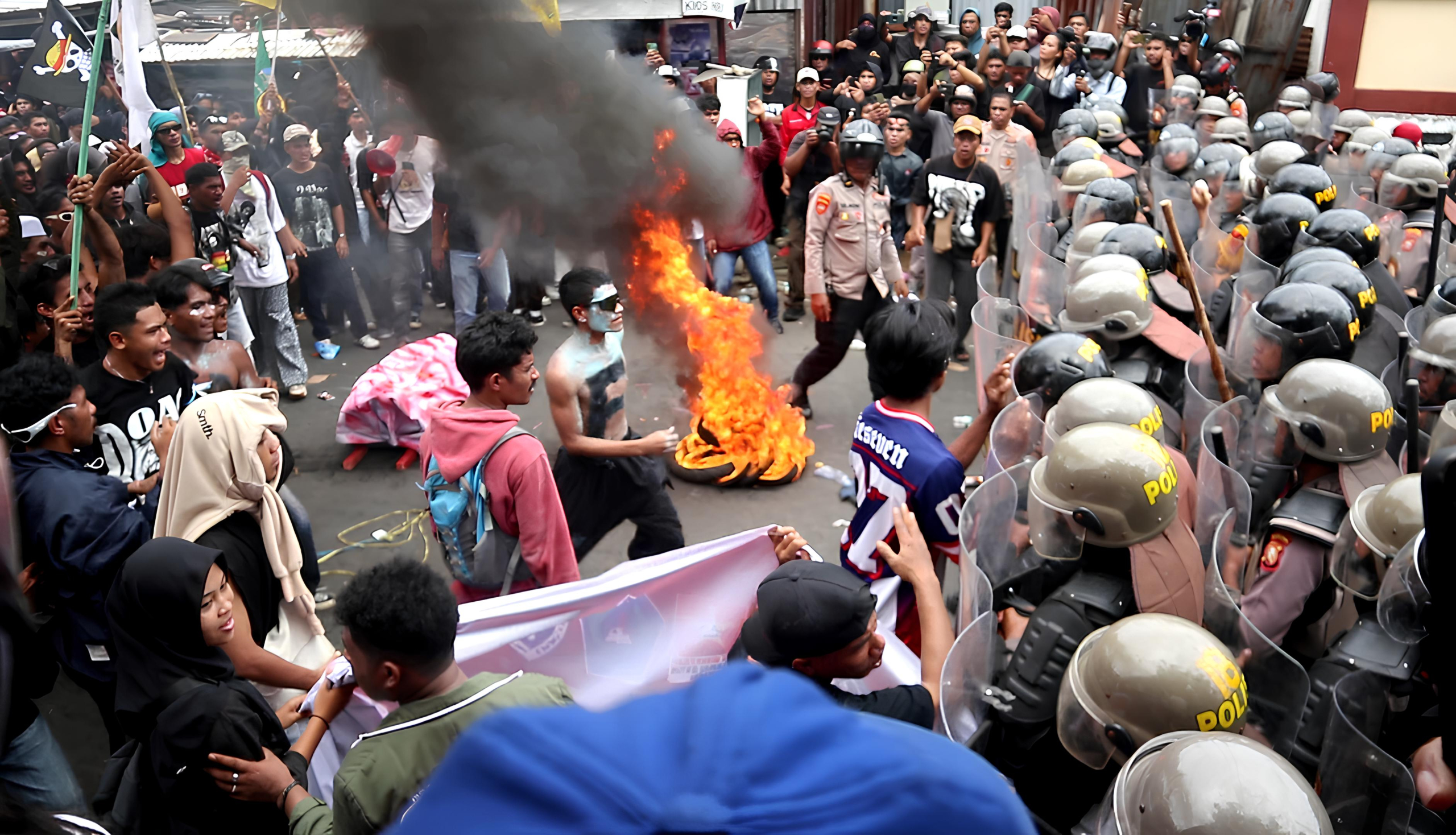 Unjuk Rasa di DPRD Kota Ternate Berujung Ricuh