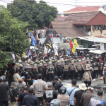 Suasana Ricu saat aksi pembubaran DPR. 